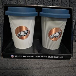 NFL Eagles White and Green Barista Cups